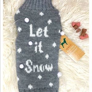 -XS Doggie Sweater, “Let It Snow”❄️ Pom Pom